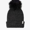 Brixton Alison Black Grey Beanie With Pompom