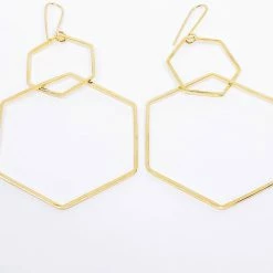 Audrey Loves Ruby Hexagon 2 Piece Earring Accessories