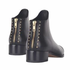 Beau Coops Accessories Beau5 Parma Black Leather Natural Sole Ankle Boot