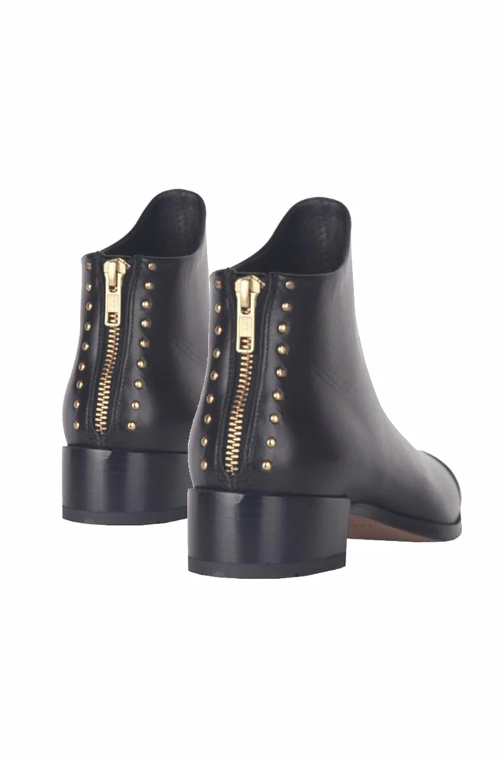 Beau Coops Accessories Beau5 Parma Black Leather Natural Sole Ankle Boot