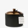 Paddy Wax Hygge Bergamot + Mahogany Ceramic Small Candle Brass Lid 140g Gifts For Her