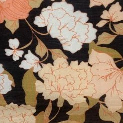 Esmaee Romantica Blush Floral V Neck LS Shirred Waist Mini Dress Fashion