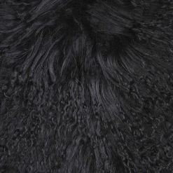 Bianca Lorenne Tibetan Sheepskin Black Seat Cover Cushion, Throws & Linen