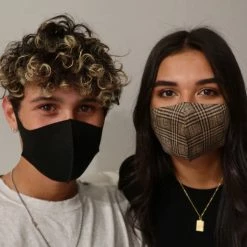 Queen Of The Foxes Animal Black Plaid Face Masks Pack Of 3 Accessories