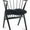 Bianca Lorenne Tibetan Sheepskin Black Seat Cover Cushion, Throws & Linen