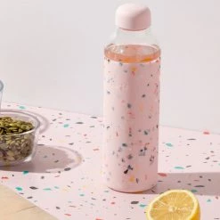 Porter Blush Confetti Terrazzo Glass Bottle 591ml Gifts For Her