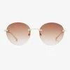 Prive Revaux Bohemian Round Hone Gold Sunglasses