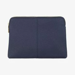 Elms+King Double Bowery French Navy Vegan Leather Wallet Accessories