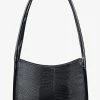 Brie Leon Mila Black Lizard Patent Shoulder Bag Accessories