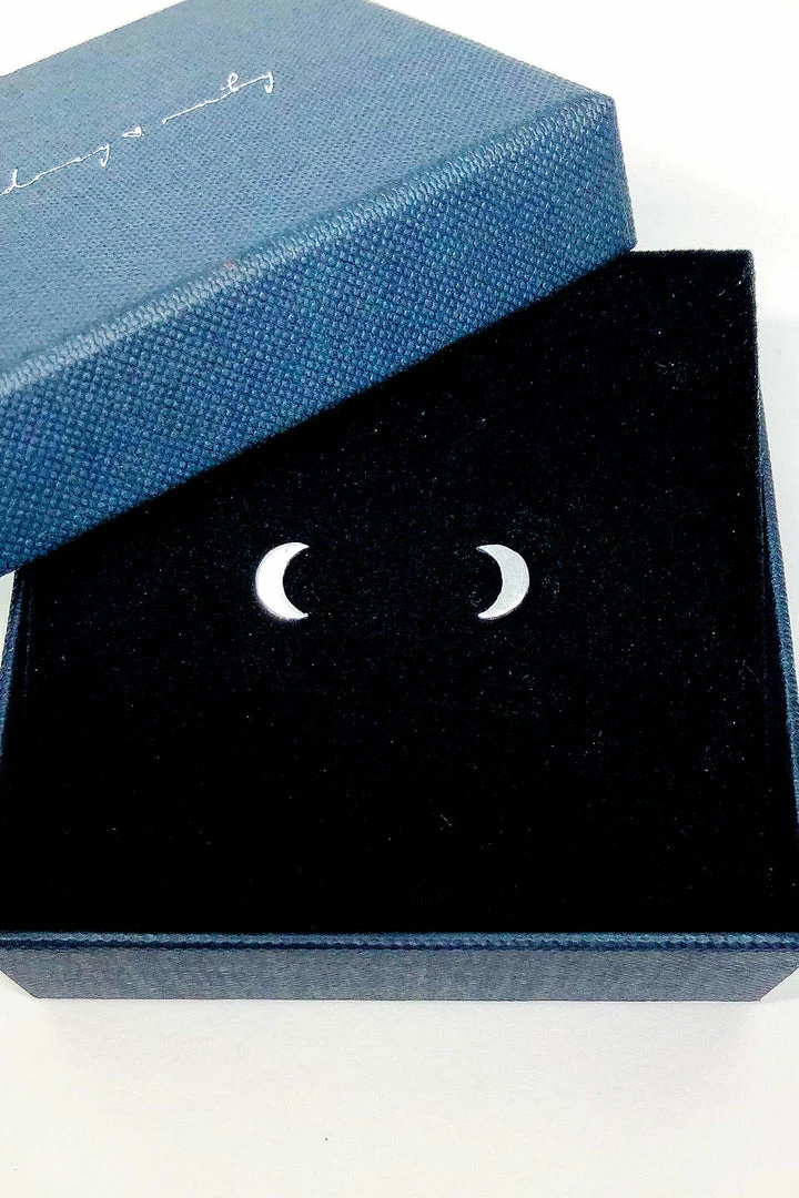 Audrey Loves Ruby Moon Stud Earring