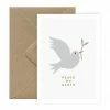 Michoucas Design Card Peace On Earth Dove Xmas Card Home & Beauty