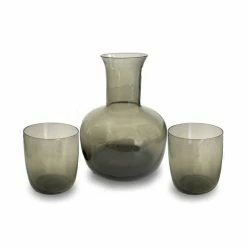 Nel Lusso Gift The Hostest With The Mostest Charcoal Carafe And Glass Set