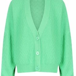 Charlie Holiday Fashion Camila Green LS Knit Cardigan