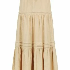 Charlie Holiday Fashion Monica Natural Cotton Tiered Maxi Skirt