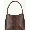Brie Leon Accessories Chloe Top Handle Dark Brown Snake Bag