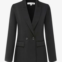 Ivy + Jack Cooper Black Crepe Boyfriend Semi Fitted Blazer Fashion
