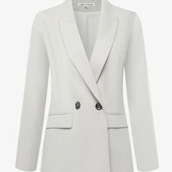 Ivy + Jack Cooper Cloud Textured Crepe Boyfriend Semi Fitted Blazer