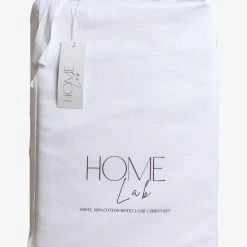 Home Lab 1000TC 100% Cotton Hotel Luxe Sheet Set King White Cushion, Throws & Linen