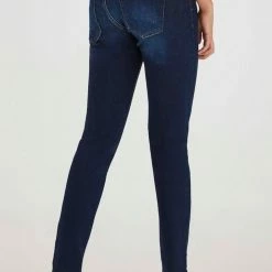 Pulz Jeans Fashion Suzy Med Blue Curve Mid Waist Skinny Denim Jean