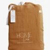 Home Lab 100% French Linen Duvet Cover Set Super King Ginger