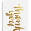 Elm Paper Thank You Gold Gift Tag