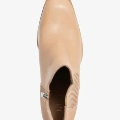 Nude Accessories Eleanore Heeled Natural Leather Chelsea Boot