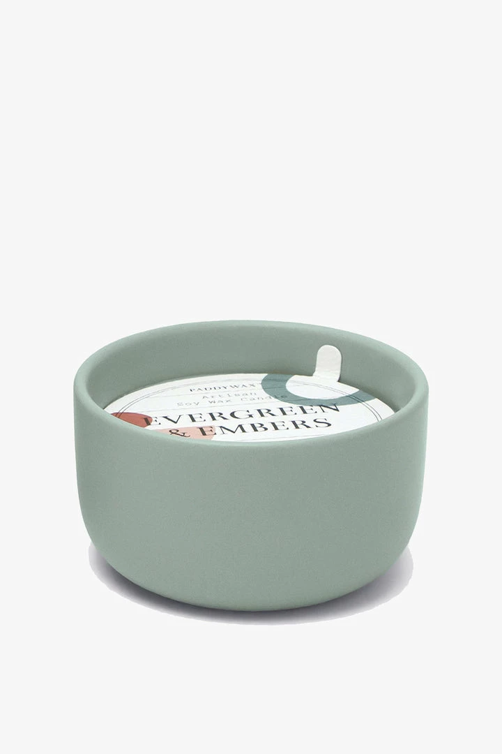 Paddy Wax Wabi Sabi Evergreen + Embers Small Ceramic Candle 99g