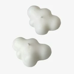 Master + Jack Extra Small Clouds White Candle Unscented H5cm X W7cm Living & Decor
