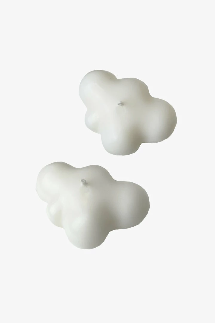 Master + Jack Extra Small Clouds White Candle Unscented H5cm X W7cm Living & Decor