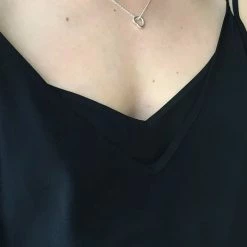 Audrey Loves Ruby Heart Sterling Silver Necklace