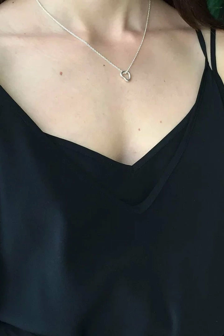 Audrey Loves Ruby Heart Sterling Silver Necklace