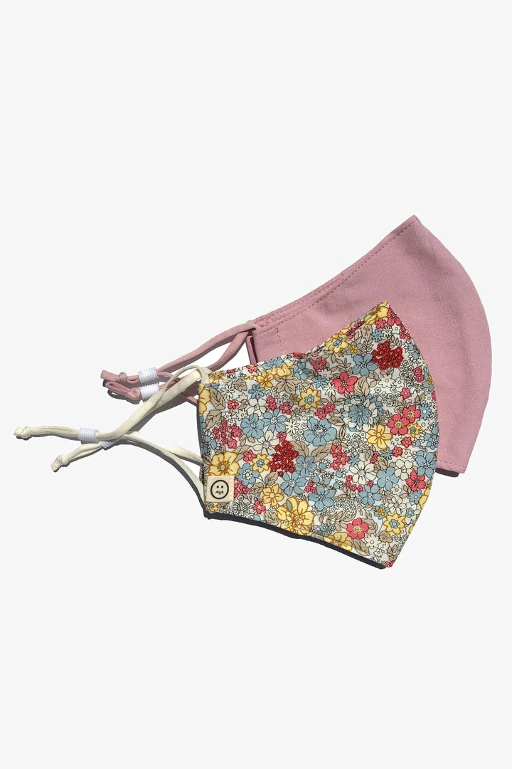 Personal Space Ditsy Floral + Pink Face Mask 2 Pack