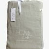 Home Lab 100% French Linen Duvet Cover Set Queen Sage Cushion, Throws & Linen