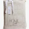 Home Lab 100% French Linen Sheet Set King Natural Oatmeal Cushion, Throws & Linen