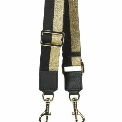 Saben Feature Gold + Black Herringbone Wide Strap