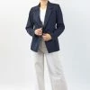 Ivy + Jack Harper Navy Texture Double Breasted Blazer