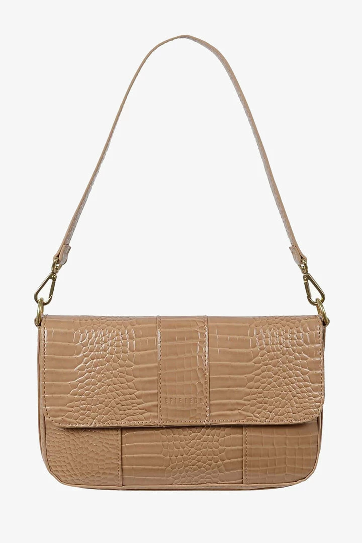 Brie Leon Isabel Biscuit Baby Croc Bag With Chain