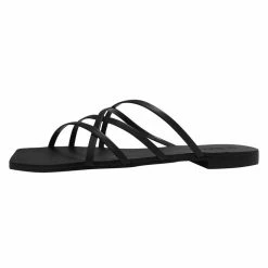 Solsana Juniper Black Strappy Flat Slide Accessories