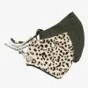 Personal Space Accessories Leopard Print + Olive Face Mask 2 Pack