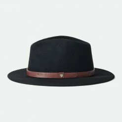 Brixton Messer Fedora Black Wool Felt Hat