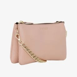 Saben Accessories Lily Crossbody Tea Rose Bag With Chain