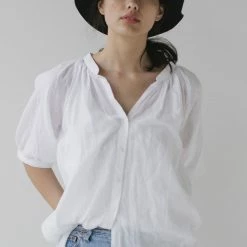 Sophie Love Linen Bucket Hat Black