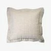 George Street Linen Belgian Washed Linen Natural Euro Pillowcase Cushion, Throws & Linen