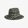 Sophie Accessories Love Linen Bucket Hat Black + White Check