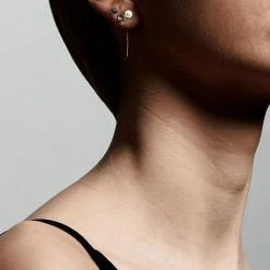 Pilgrim Malak 3pc Stud Set Earrings Gold Plated Crystal Circle Cross