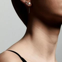 Pilgrim Malak 3pc Stud Set Earrings Silver Plated Crystal Circle Cross Accessories