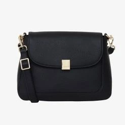Saben Accessories Malloy Black Leather Shoulder Bag