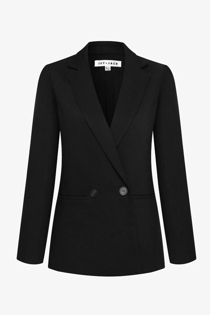 Ivy + Jack Mason Black Twill Boyfriend Blazer Fashion