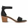 Nude Mickee Black Leather Ankle Strap Heel