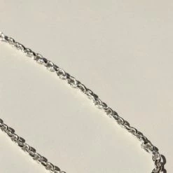 Brie Leon Accessories Mini Link Silver Chain Necklace 43cm